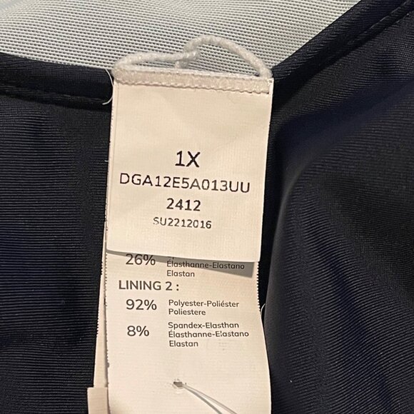 CUPSHE Plus Size 1X Navy Blue V-Neck One Piece Swimsuit Tummy Control Women - Picture 6 of 9